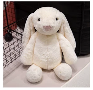 Adorable Plush Bunny Stuffed Animal Birthday Christmas Baby Cream Color White - Picture 1 of 3