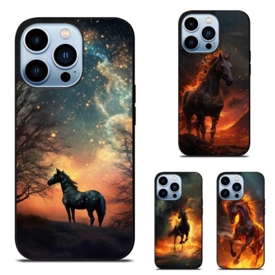 Anti-scratch Cover For iPhone 11 12 13 14 15 Pro Max Mini magma horse magic - Image 1 of 4