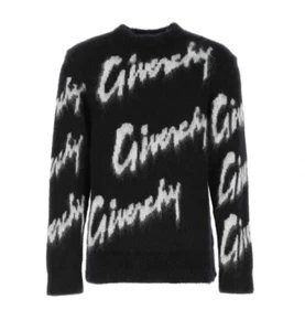 Givenchy Logo gestrickter Pullover schwarz/weiß Größe Large ORIGINAL UVP £1310 #W9 - Bild 1 von 6