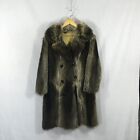 Vintage Raccoon Fur Coat, L (#776)