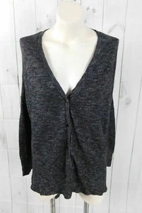 Cárdigan Free People Gris Carbón Rojo Gran Tamaño Alto-Bajo Botones Mangas Largas - S - Imagen 1 de 4