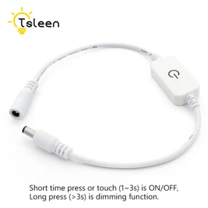 LED-Streifen 12V-Netzteil-Stecker Inline-Kabel mit ON / OFF-Schalter Dimmer 488 - Bild 1 von 14