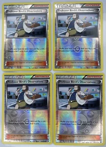 4X Pokémon TCG Professor Birch's Observations Primal Clash 134/160 Reverse Holo - Imagen 1 de 2