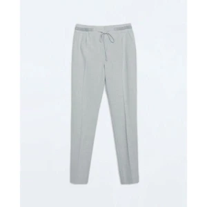 Zara Basic Drawstring Trousers Grey Coquette Work Pants Bow Tie Front Career M - Picture 1 of 9