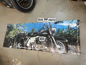 Cartel de arte de pared Harley Shovelhead FLH grande 6'x2' de colección - Imagen 1 de 9