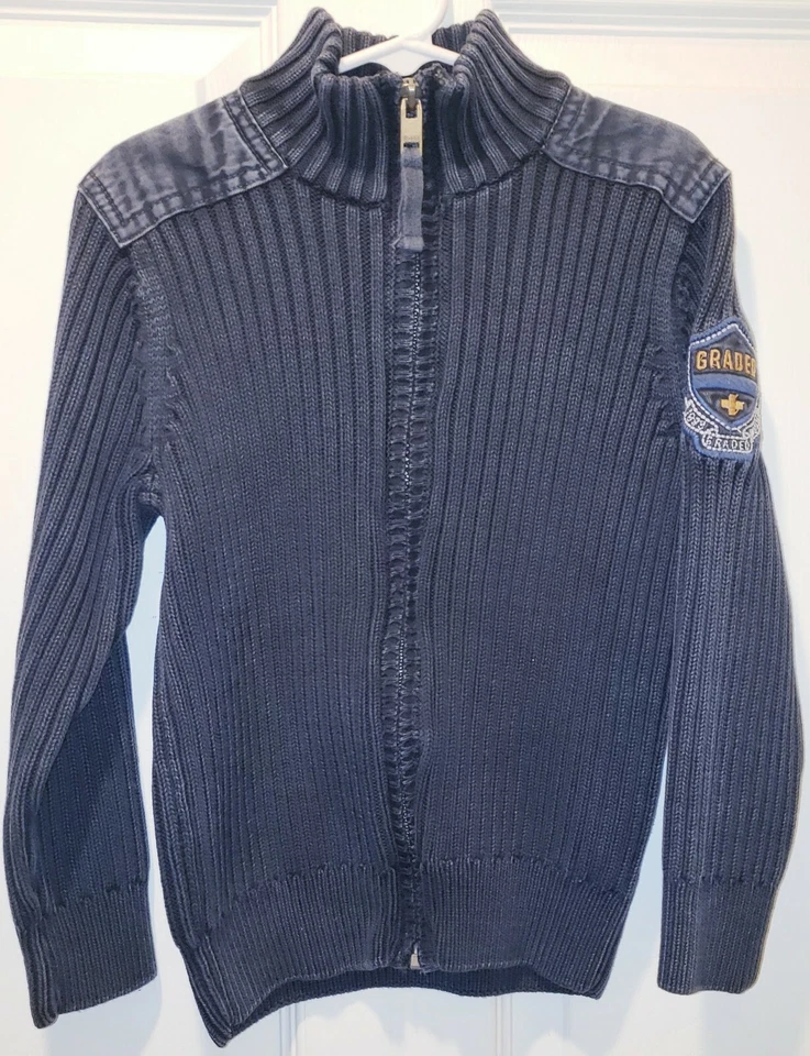 L.O.G.G. Suéter UNISEX Niño Niña Azul Marino Cremallera Talla 4-6  Foto 1 de 4