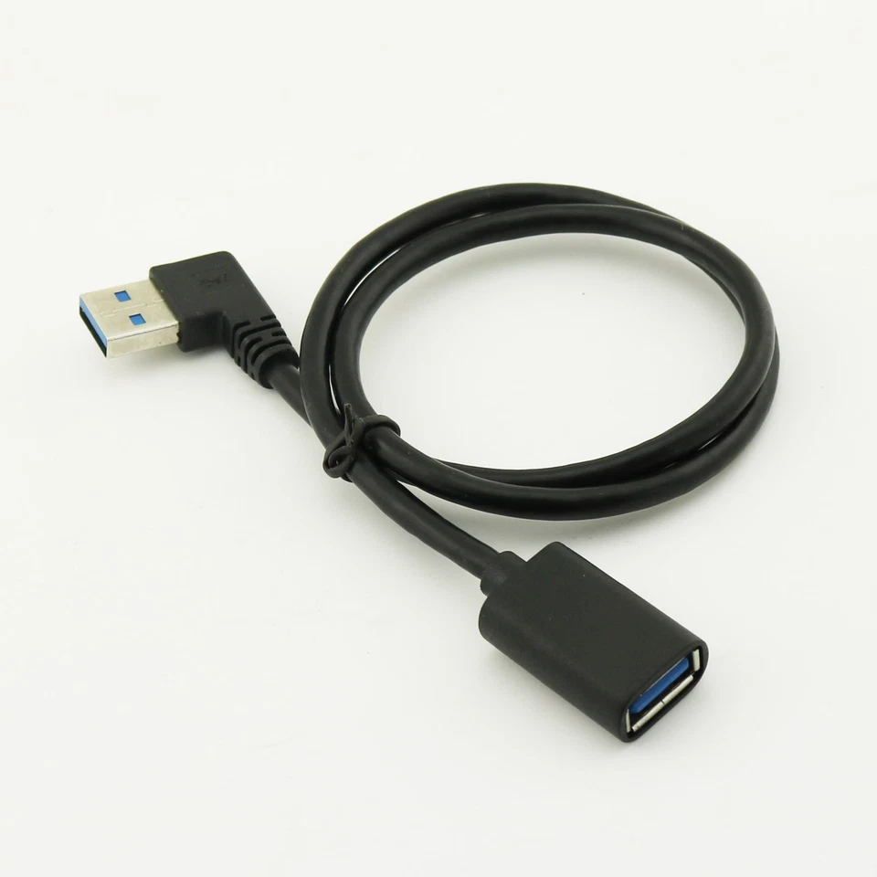 USB 3.0 Type A Female to USB 3.0 A Male Right Angled Data Extension Cable 1.5FT - Image 1 of 1