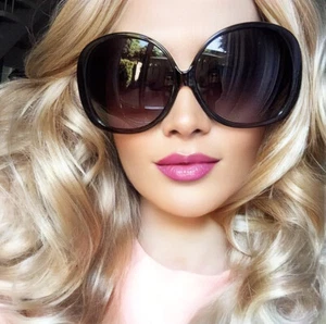 Huge Oversized Black or Brown Tortoise Large XXL Vintage Style Sunglasses 1033 L - Picture 1 of 8