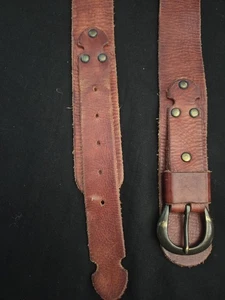 Vintage Abercrombie Echtleder Gürtel Größe M (passt 34" bis 38" Taille) braun - Bild 1 von 10