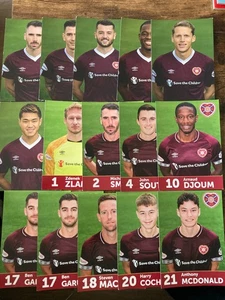 TFC - 15 x Hearts Heart of Midlothian player photo postcards club shop FREE POST - Picture 1 of 2