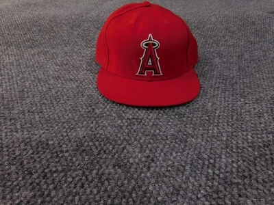 Los Angeles Angels Hat Cap Fitted Mens 7 3/4 Red MLB Baseball New Era On Field - Image 1 of 4