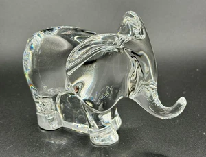 Loet Vanderveen for Baccarat Noah's Ark Series Clear Art Glass Elephant No Box - Picture 1 of 6