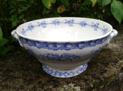 ANCIEN PETIT SALADIER EN FAÏENCE DE CREIL - DÉCOR VIGNE - FIN XIXème - Photo 1/4