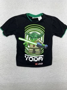 LEGO Star Wars Yoda Shirt Boys Medium Black 2012 Graphic Tee Kids Cartoon - Picture 1 of 10