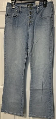 Jeans acampanados vintage Y2K años 90 Paris Blues para mujer talla 9 con botones delanteros hechos en EE. UU. Foto 1 de 4
