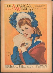 The American Weekly May 14 1950 Barbara Bates~Mushrooms~ Henry Clive Art~ Willys - Picture 1 of 4