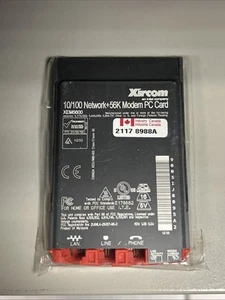 Xircom XEM5600 Ethernet 10/100+ Modem 56K PCMCIA PC-Karte - Bild 1 von 2