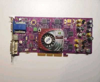 PNY GeForce4 Ti 4400 128MB DDR SDRAM  AGP 4x VGA DVI Untested 98 XP Gaming PC - Image 1 of 2