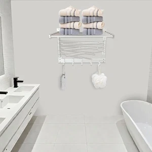 Laundry Clothes Holder Swing Arms Drying Rack Wall Mounted Swivel Towel Rack?? - Picture 1 of 15
