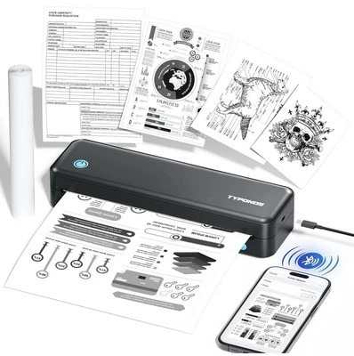 A4 paper size Wireless Inkless Portable Thermal Printer for Phone & Computer - Image 1 of 4