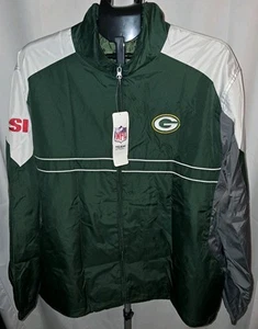 Neu! Green Bay Packers SI Zip LT WT Windbreaker Jacke Herren Größe XL Dunbrooke - Bild 1 von 7