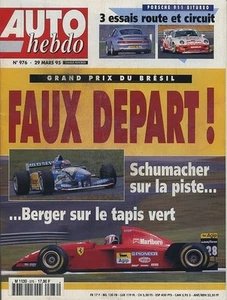 AUTO HEBDO Nr.976 vom 29. März 1995 GP BRASILIEN PORSCHE 911 TURBO & GT2 & TURBO S LM - Bild 1 von 1