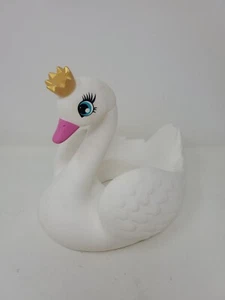 Princess Swan Lake & Crown Cup Holder Bath Pool Barbie Doll Toy 8" Plastic Toy - Picture 1 of 6