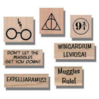 SET OF 7 Harry Potter RUBBER STAMPS, Harry, Movie, Book, Wizard, Magic, Glasses