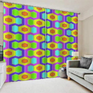 Precise Easy Pine Yellow Tree Printing 3D Blockout Curtains Fabric Window - Bild 1 von 9