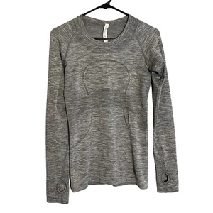 nwot lululemon long sleeve shirt - gray - size 6 - Picture 1 of 5