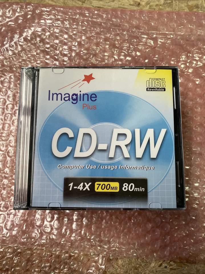 10Pk Imagine Plus CD -RW 1- 4X 700 MB 80 Mins Blank Compact Rewritable Disc - Image 1 of 4