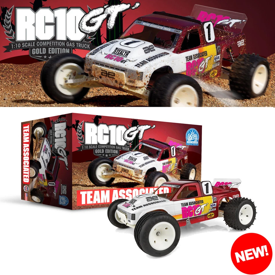 Associated 7066 Nitro RC10GT Classic 1/10 Scale Competition Truck Gold Edition - Image 1 of 4
