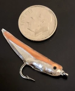 KLEINE KUPFER GUMMI ELRITZE. FLIEGENFISCHEN. Barsch, Forelle, Crappie #6 Salzwasserhaken - Bild 1 von 1