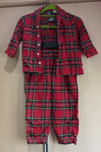 Rot karierter Pyjama Gr.98/104 von H&M - Bild 1 von 3