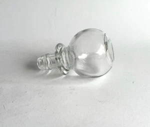 Flaschen Verschluss aus Glas, ø 15-20 mm, Kugel ø 55 mm, 90mm hoch, innen hohl. - Bild 1 von 3
