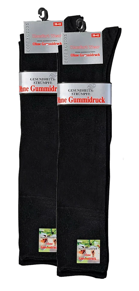 Gesundheitsstrümpfe Diabetiker  Gesundheitssocken schwarz weich Baumwolle Socken - Bild 1 von 1
