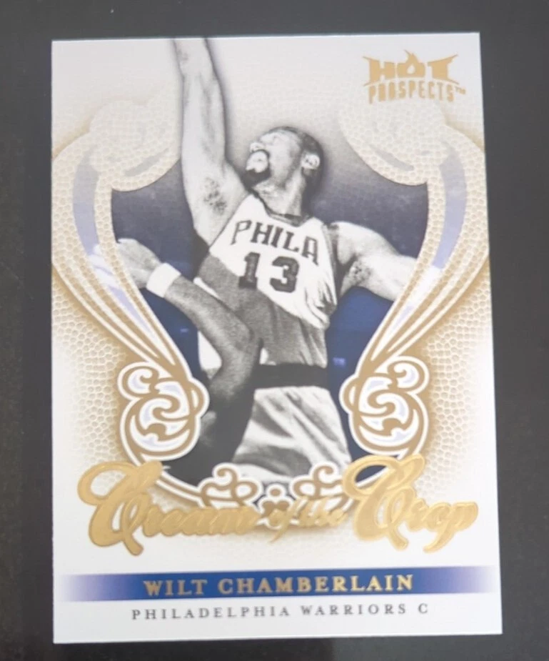 💥🏀 2008-09 Fleer Hot Prospects Wilt Chamberlain CC-30 Cream of the Crop - Image 1 of 2