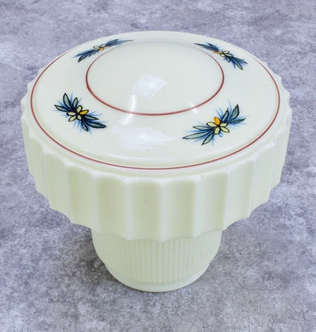 Fluted Cream Milk Glass Shade Ceiling Fixture Cover