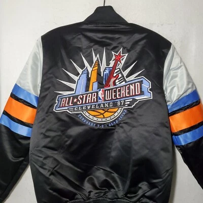 Chaqueta de fin de semana NBA All Star 1997 para hombre XS botón a presión Cleveland bordada nueva con etiquetas  Foto 1 de 4