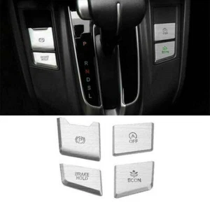 Aluminum 4X Console Gear Shift Button Sticker Trim For Honda CR-V CRV 2017-2022 - Picture 1 of 7