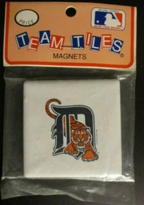 NIP DETROIT TIGERS Logo 2 1/4 Inch Wide Ceramic Magnet By Team Tiles - Picture 1 of 2