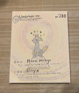 Umbreon Pokemon Prismatic Evolitions Fan Art on CANVAS Color Pencil + Pencil 161 - Bild 1 von 11