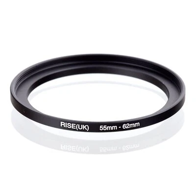 RISE(UK) 55mm-62mm 55-62 mm 55 to 62 Step Up Ring Filter Adapter black - Image 1 of 3
