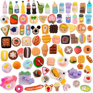100Pcs Miniature Food with Storage Box Mini Food Miniature Doll House Accessorie - Picture 1 of 12