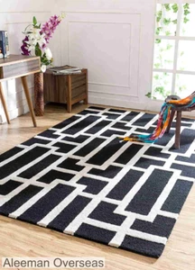 Modern Floral Hand Tufted 100% Wool Area Rugs For Kids Gift Home Deco Livingroom - Picture 1 of 5