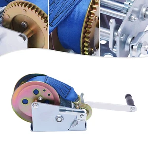 3500lbs 1588KG Bootswinde Gurtwinde 10m Gurt Handwinde Trailer Seilwinde Winde - Bild 1 von 11