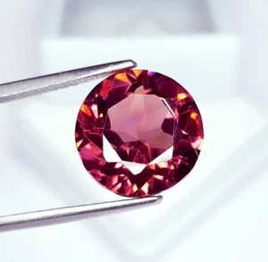 Gema de piedras preciosas sueltas corte redondo certificado zafiro Padparadscha natural de 10 quilates G9109 - Imagen 1 de 13