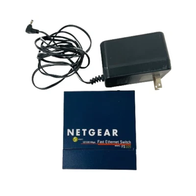 NETGEAR FS105 ProSafe Fast Ethernet Switch 5 Port 10/100 Mbps with Power Adapter - Image 1 of 4