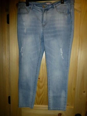 Pantalones de mezclilla elásticos al tobillo Gibson Latimer para mujer talla 8 desgastados azul claro  Foto 1 de 4