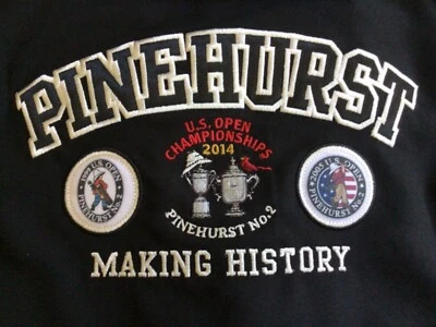 2014 US Open Pinehurst No.2 Making History Ahead Men’s Black Zip Up Jacket Large - Image 1 of 4